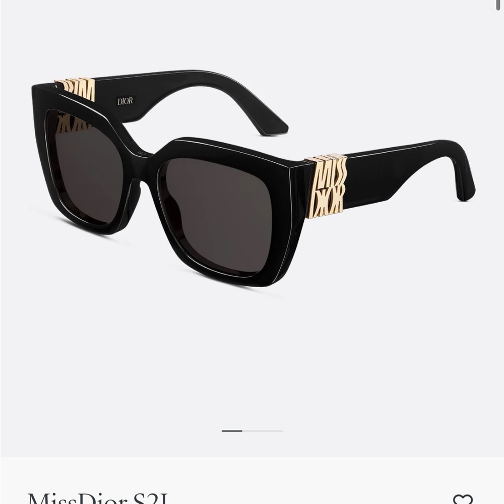 2025 spring summer Dior Black Sunglasses with Gold Accents